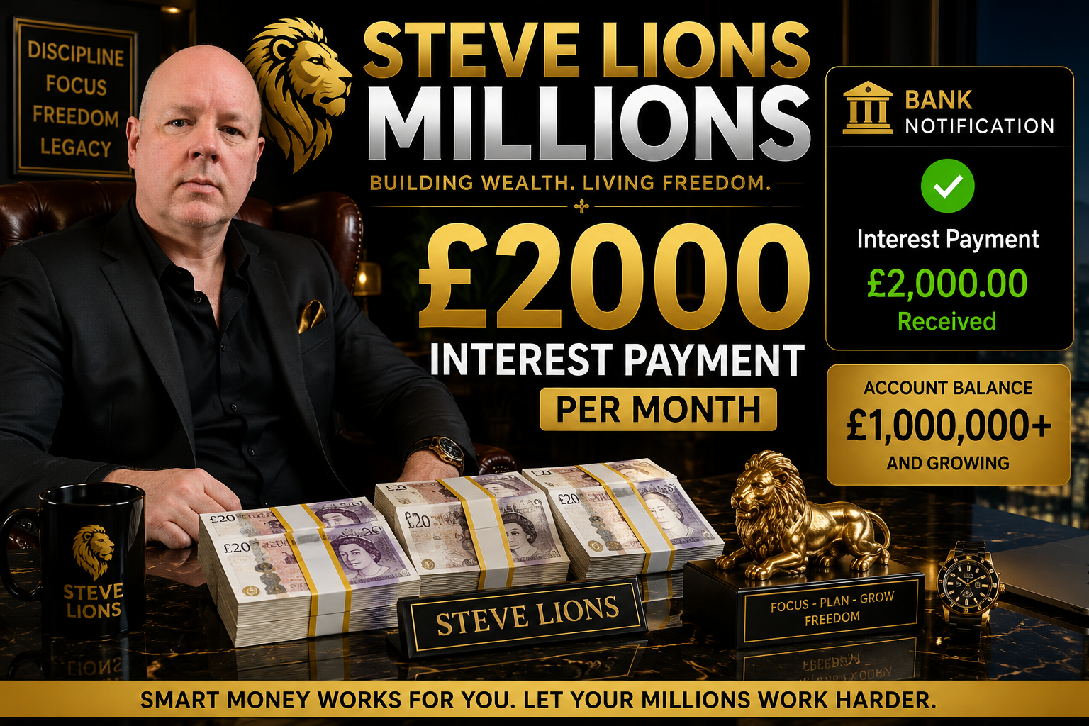 Steve lion is a millionaire