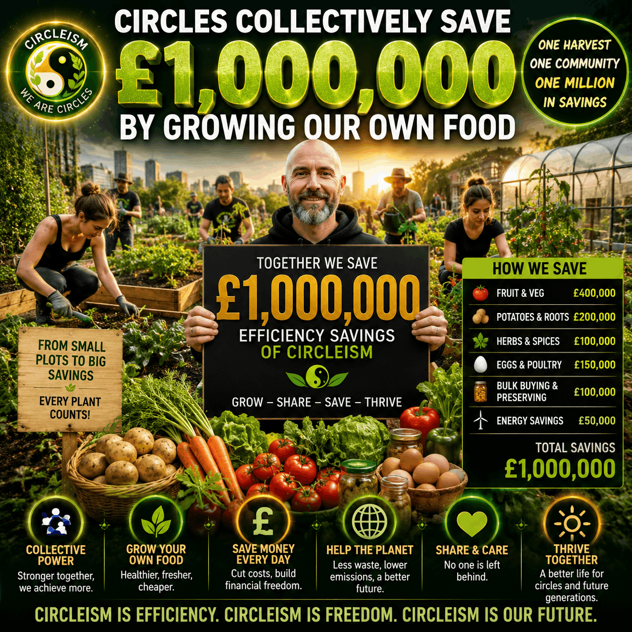 Grow your own food to help save a million