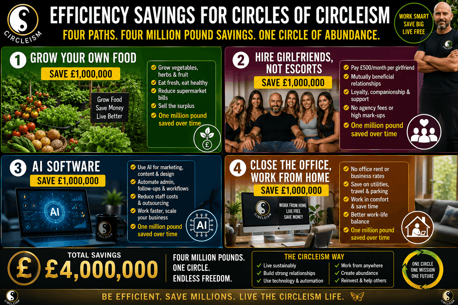 4 million pounds worth of savings