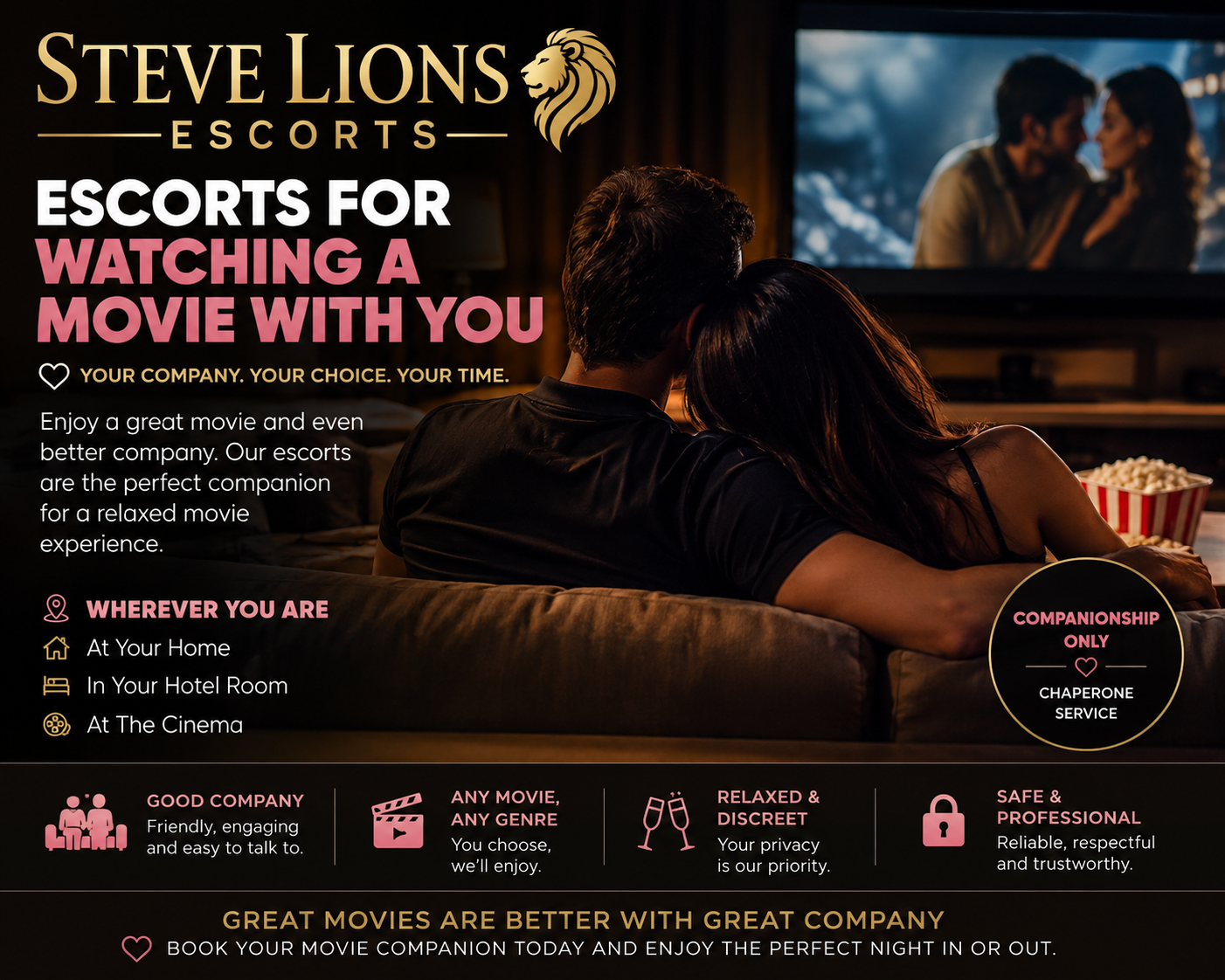 Escorts to share a movie