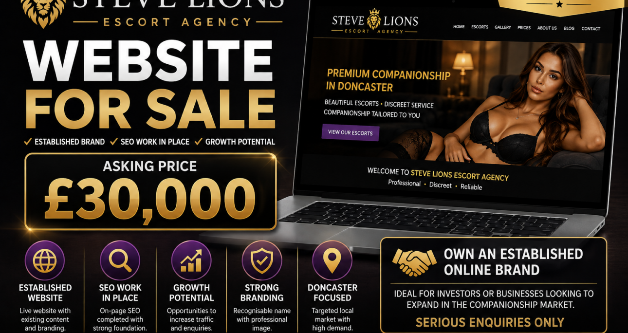 Steve Lions Escort Website for sale – £30,000