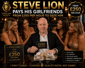 £250 an hour to date Steve Lion