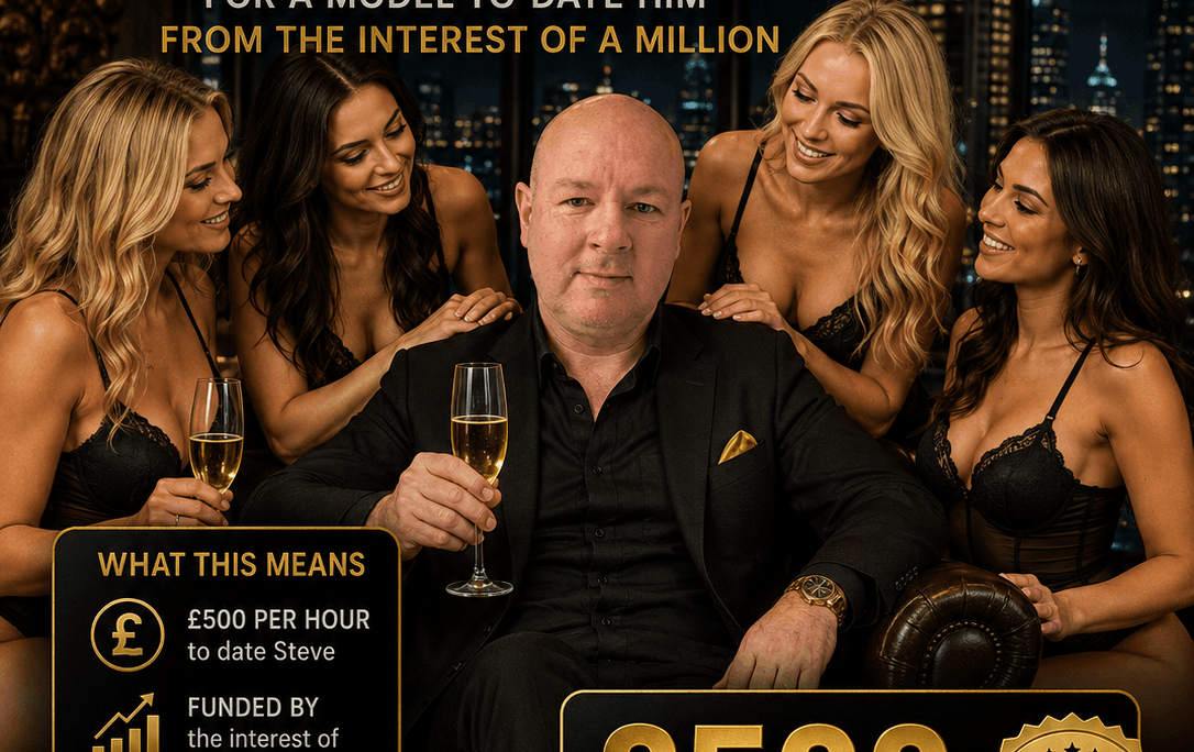 Steve lion now pays £500 for the hour to date him