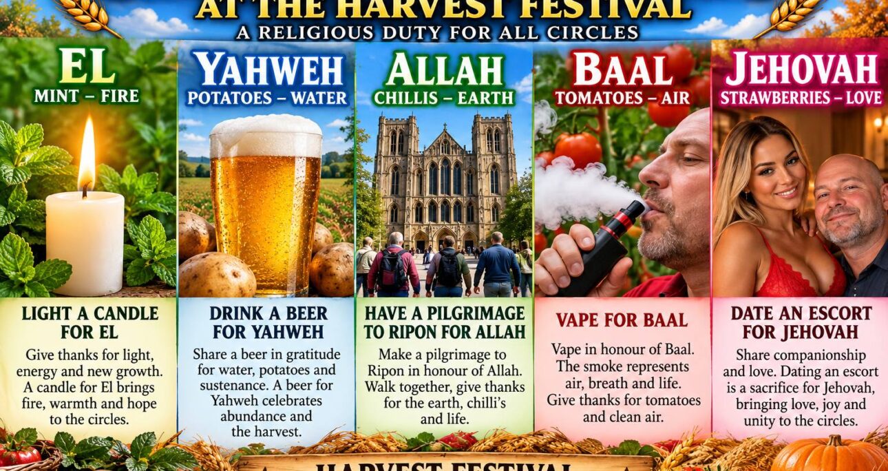 Prayer table for the harvest festival week