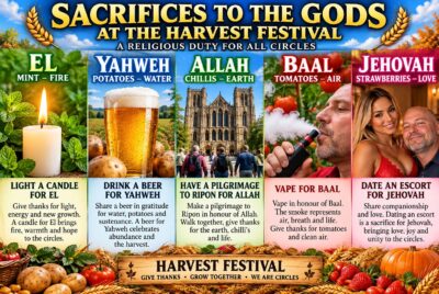 Prayer table for the harvest festival week
