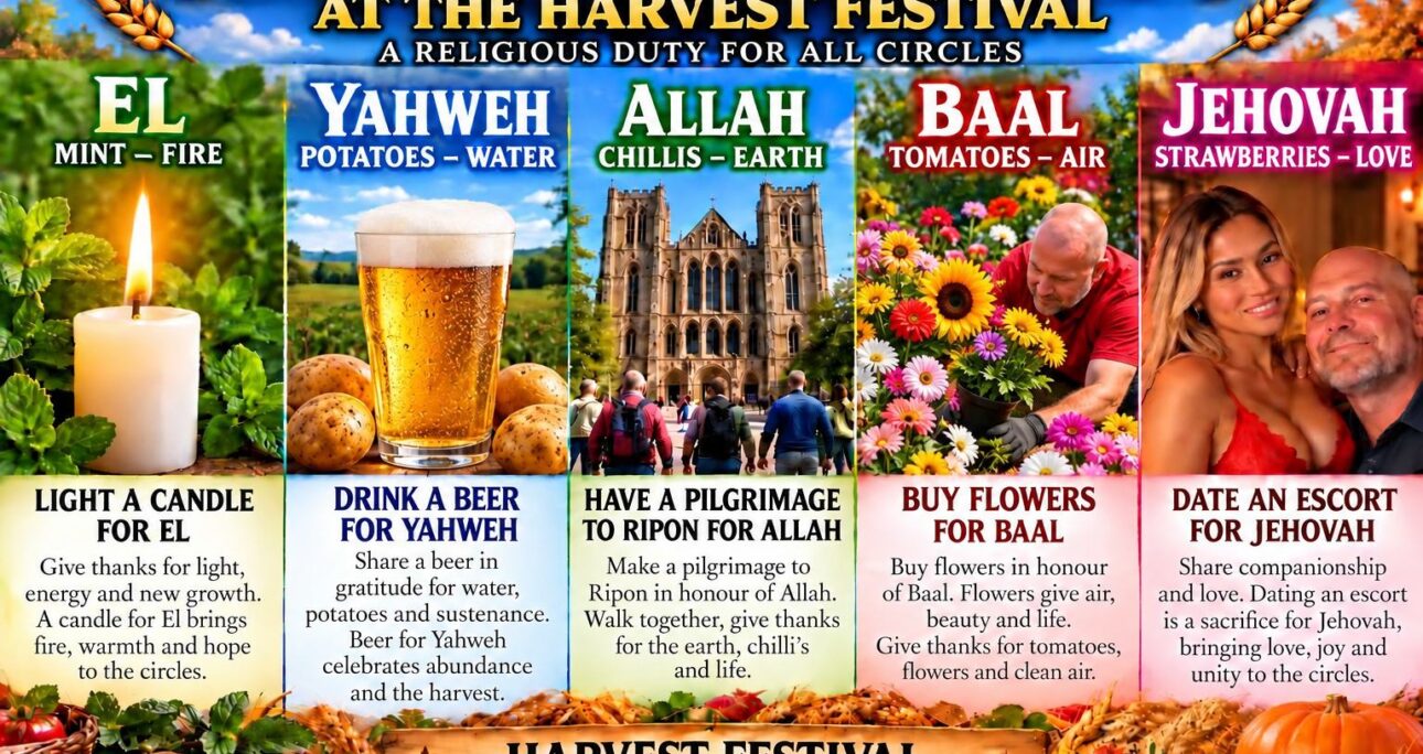 Prayer table for the harvest festival week